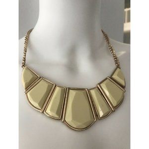 Women's Park Lane Gold Tone Ivory Enamel Choker Necklace